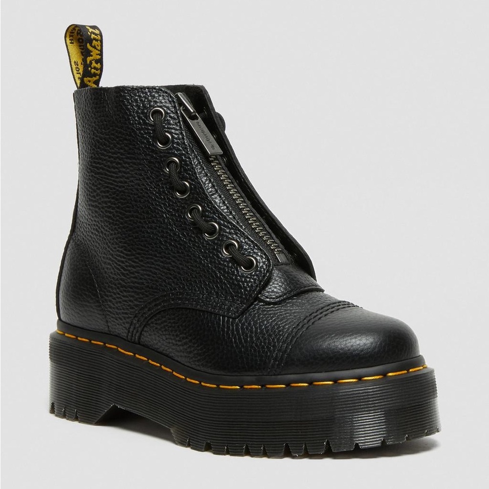 SINCLAIR MILLED NAPPA LEATHER PLATFORM BOOTS